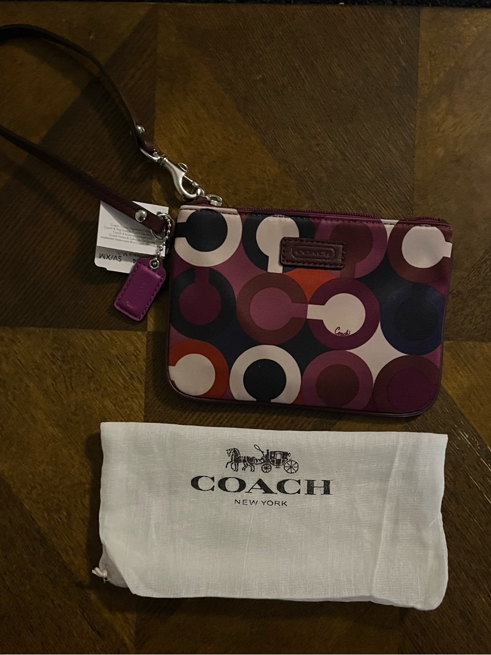 Coach Parker Op Art Wristlet New with Tags!
